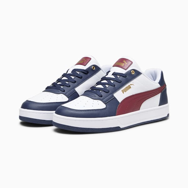 Caven 2.0 Unisex Sneakers, PUMA White-Dark Jasper-PUMA Navy-Gold, extralarge-AUS