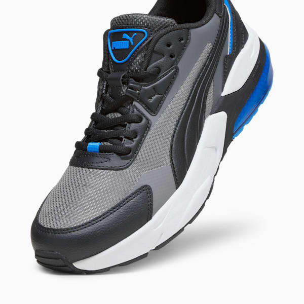 Vis2K Men's Sneakers, Cast Iron-PUMA Black-Ultra Blue, extralarge