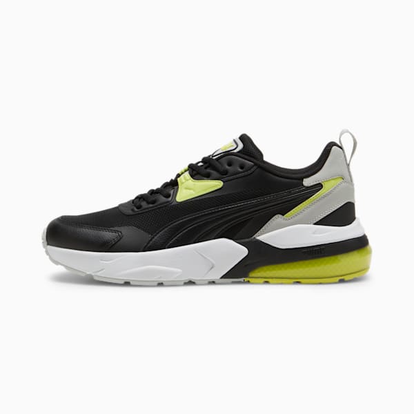 Vis2K Men's Sneakers, PUMA Black-PUMA Black-Lime Sheen, extralarge