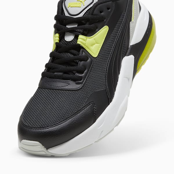 Vis2K Men's Sneakers, PUMA Black-PUMA Black-Lime Sheen, extralarge