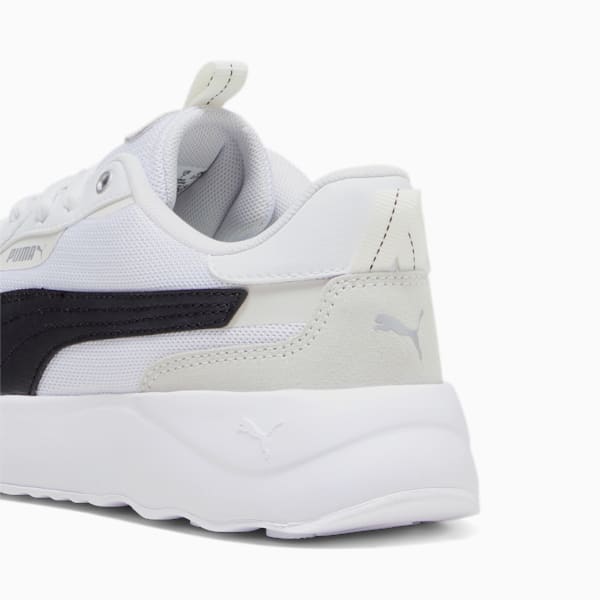 ウィメンズ ランテイムド プラットフォーム スニーカー, PUMA White-PUMA Black-Frosted Ivory-PUMA Silver, extralarge-JPN