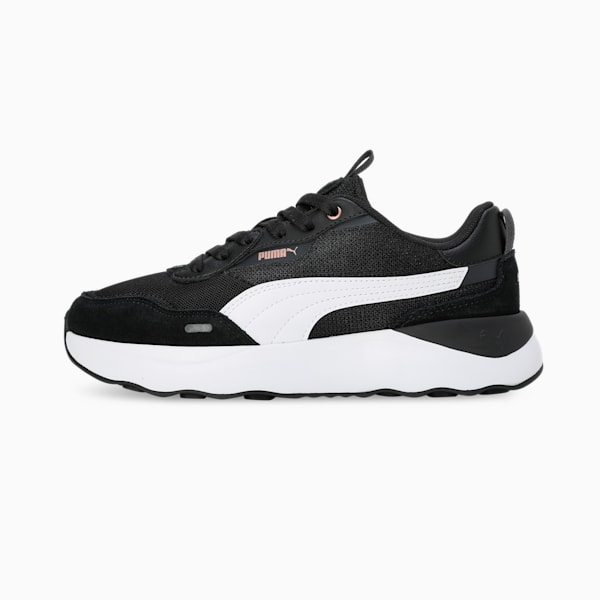 Runtamed Platform Women's Sneakers, PUMA Black-PUMA White-Shadow Gray-Rose Gold, extralarge-IND