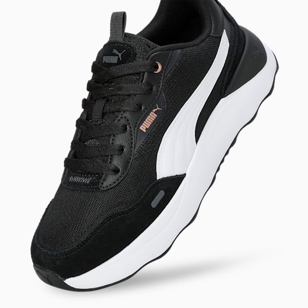 Runtamed Platform Women's Sneakers, PUMA Black-PUMA White-Shadow Gray-Rose Gold, extralarge-IND