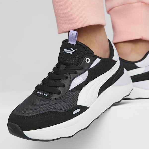 Runtamed Platform Women's Sneakers, PUMA Black-PUMA White-Dark Coal-Spring Lavender, extralarge-IND