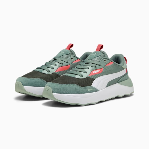 Tenis Runtamed Platform para mujer, Green Fog-PUMA White-Myrtle-Electric Blush, extralarge