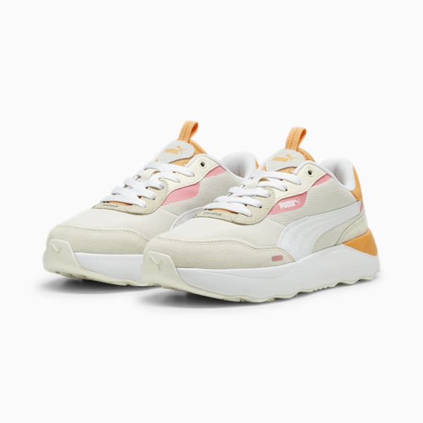 ウィメンズ ランテイムド プラットフォーム スニーカー, Putty-PUMA White-Warm White-Clementine-Passionfruit, extralarge-JPN