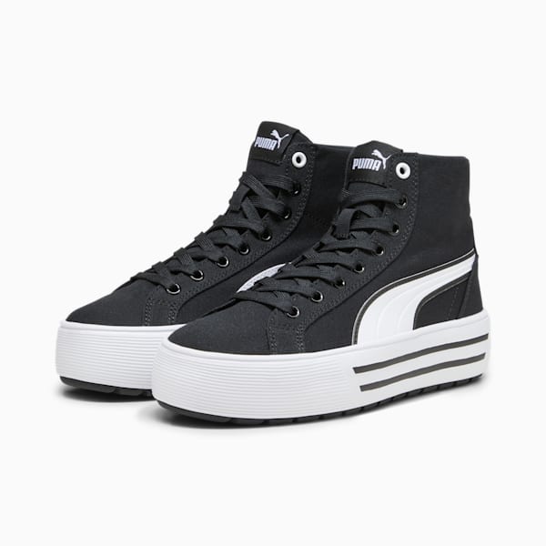 Kaia 2.0 Mid Women's Sneakers, PUMA Black-PUMA White, extralarge