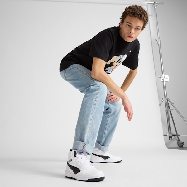 Rebound Sneakers, PUMA White-PUMA Black, extralarge