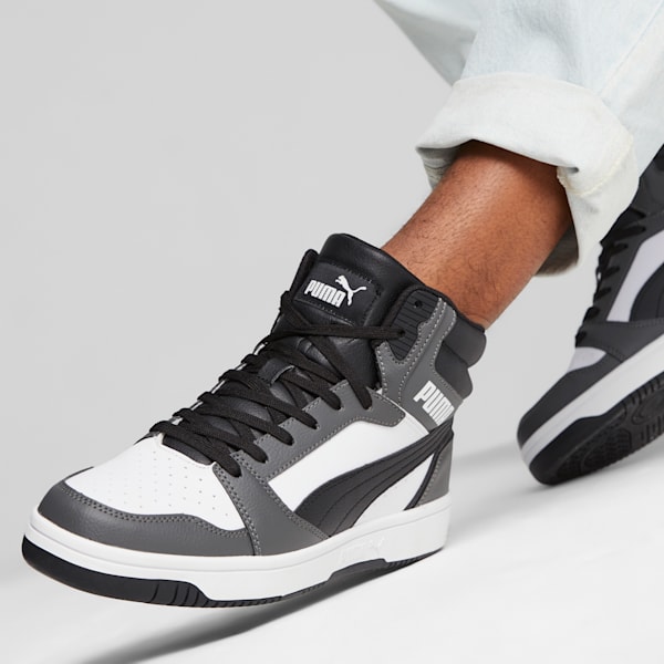 Rebound Sneakers, PUMA White-PUMA Black-Shadow Gray, extralarge