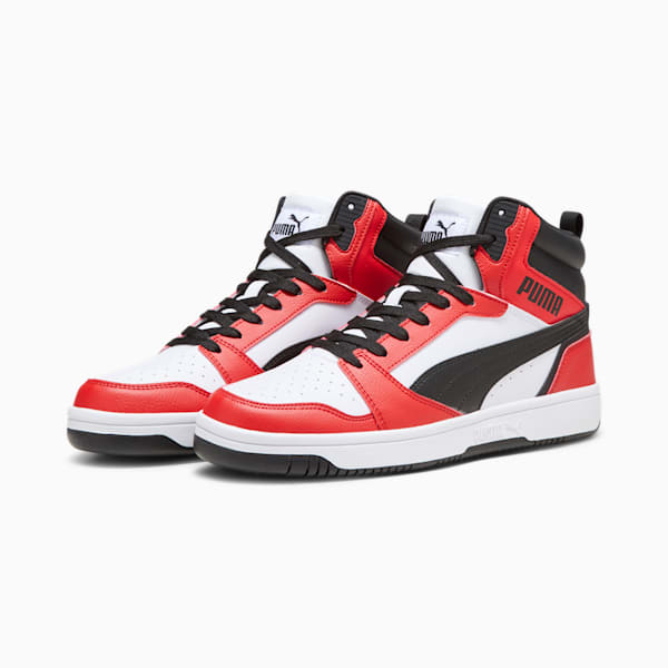 Rebound Sneakers, PUMA White-PUMA Black-For All Time Red, extralarge