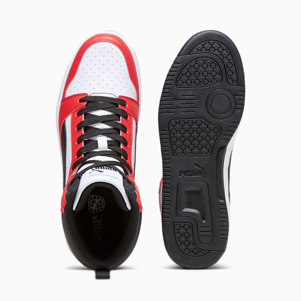 Rebound Sneakers, PUMA White-PUMA Black-For All Time Red, extralarge