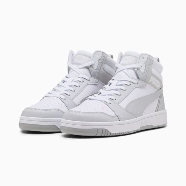 Rebound Sneakers, PUMA White-Ash Gray, extralarge