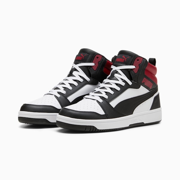 Tenis Rebound, PUMA White-PUMA Black-Intense Red, extralarge