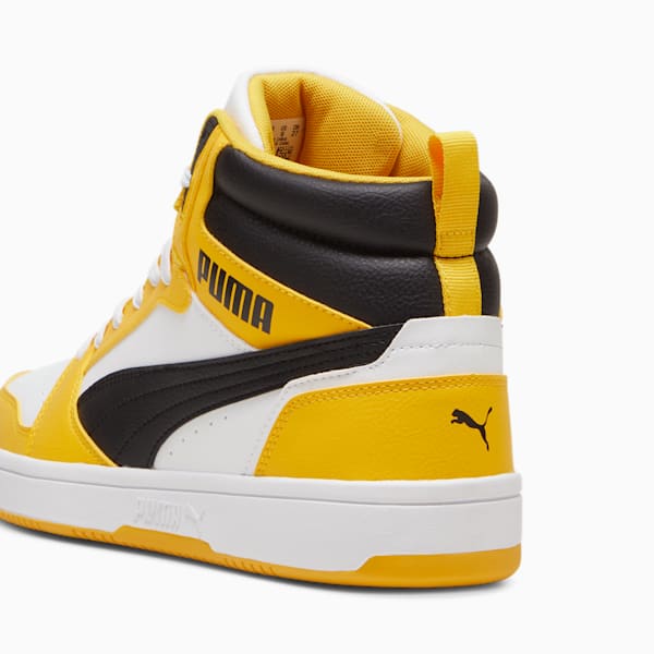 Rebound Sneakers, PUMA White-PUMA Black-Yellow Sizzle, extralarge