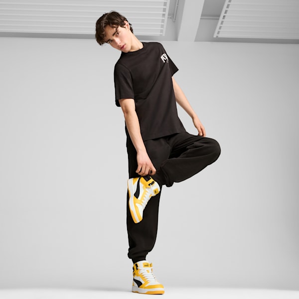Rebound Sneakers, PUMA White-PUMA Black-Yellow Sizzle, extralarge