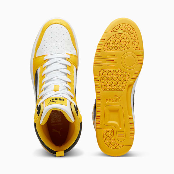 Rebound Sneakers, PUMA White-PUMA Black-Yellow Sizzle, extralarge
