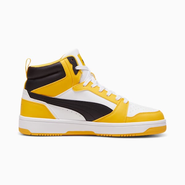 Rebound Sneakers, PUMA White-PUMA Black-Yellow Sizzle, extralarge