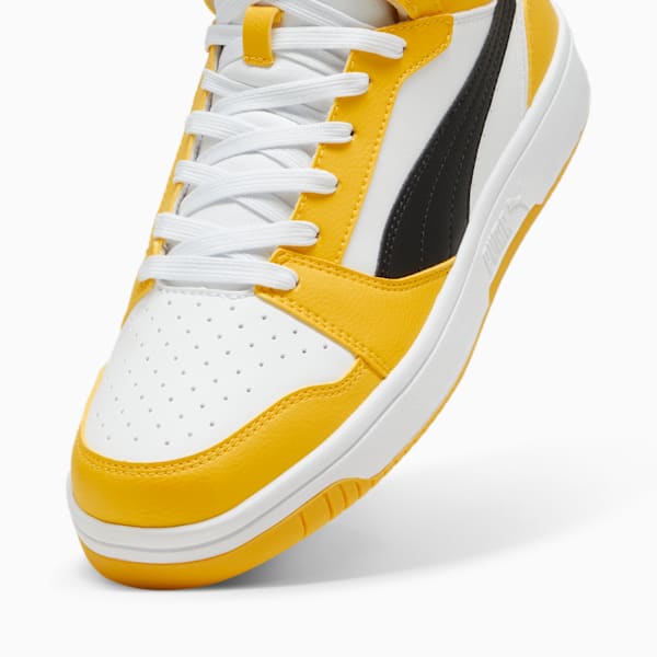 Tenis Rebound, PUMA White-PUMA Black-Yellow Sizzle, extralarge