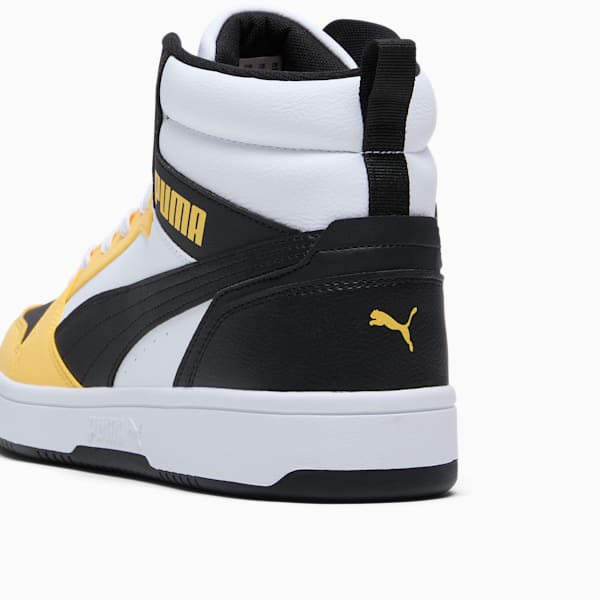 Tenis Rebound, PUMA White-PUMA Black-Sunny Yellow, extralarge