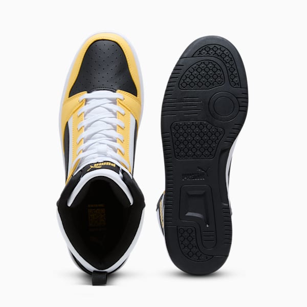 Tenis Rebound, PUMA White-PUMA Black-Sunny Yellow, extralarge