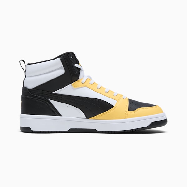 Tenis Rebound, PUMA White-PUMA Black-Sunny Yellow, extralarge