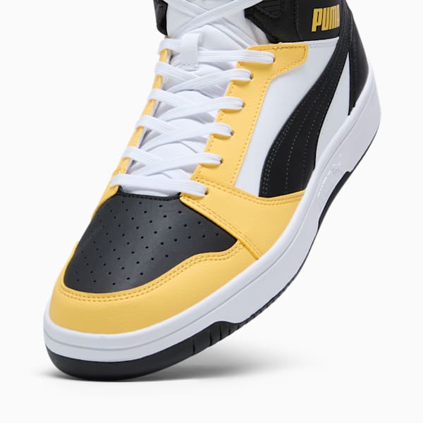 Tenis Rebound, PUMA White-PUMA Black-Sunny Yellow, extralarge
