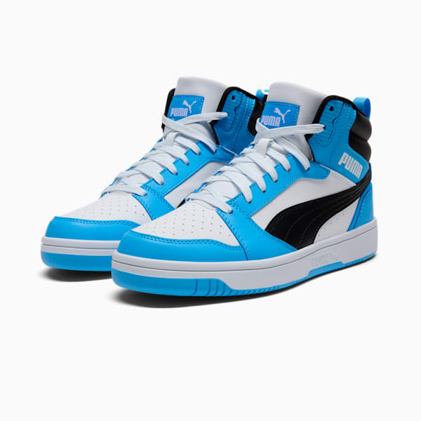Rebound Sneakers, PUMA White-PUMA Black-Team Light Blue, extralarge