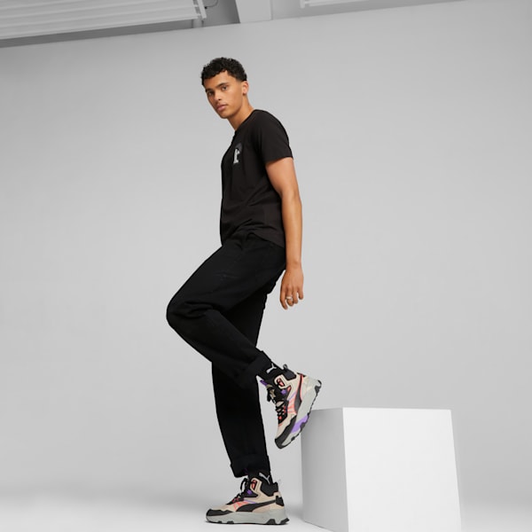 Trinity Mid Hybrid Men's Sneakers, Granola-PUMA Black-Fiery Coral, extralarge-IND