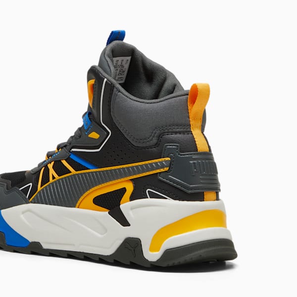 Tenis Trinity Mid Hybrid para hombre, PUMA Black-Shadow Gray-Tangerine-Hyperlink Blue, extralarge