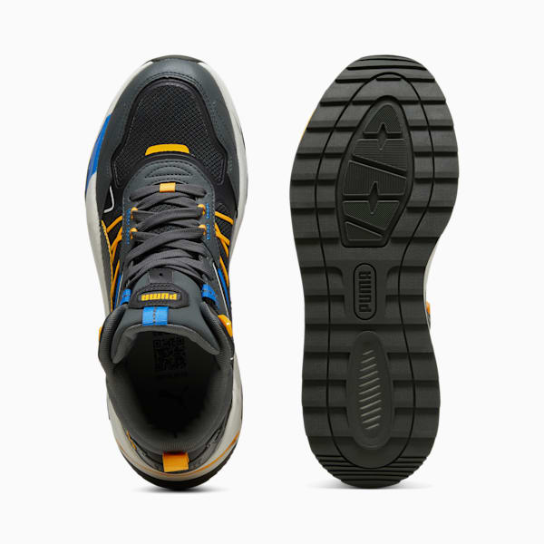 Tenis Trinity Mid Hybrid para hombre, PUMA Black-Shadow Gray-Tangerine-Hyperlink Blue, extralarge