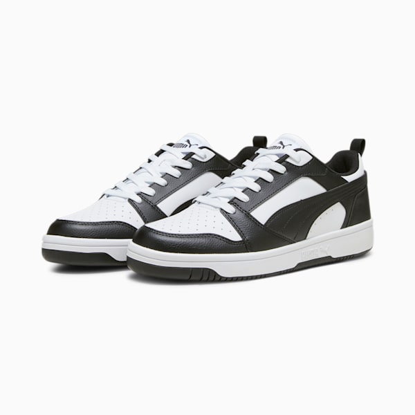 Rebound V6 Low Sneakers, PUMA White-PUMA Black-PUMA White, extralarge-GBR