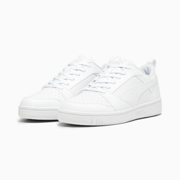 Tenis Rebound V6 Gamuza, PUMA White-Cool Light Gray, extralarge
