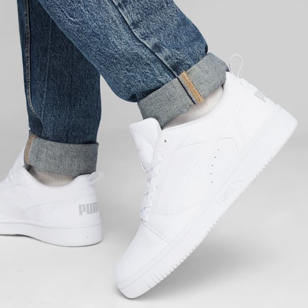 Tenis Rebound V6 Gamuza, PUMA White-Cool Light Gray, extralarge