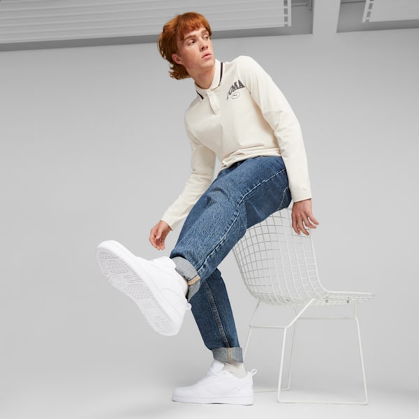 Tenis Rebound V6 Gamuza, PUMA White-Cool Light Gray, extralarge