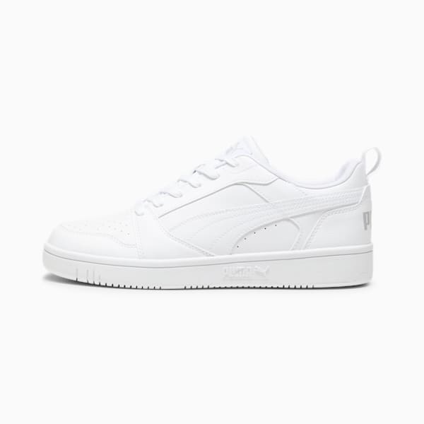 Tenis Rebound V6 Gamuza, PUMA White-Cool Light Gray, extralarge