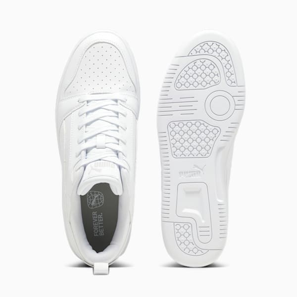 Tenis Rebound V6 Gamuza, PUMA White-Cool Light Gray, extralarge
