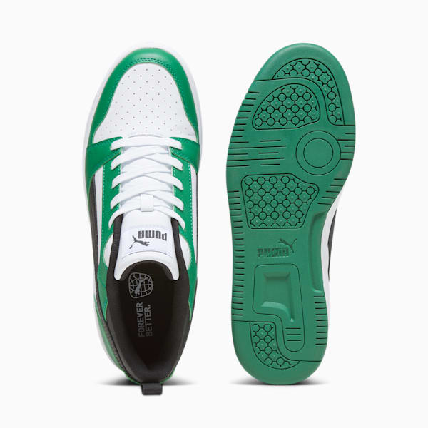 Rebound V6 Low Sneakers, PUMA White-PUMA Black-Archive Green, extralarge