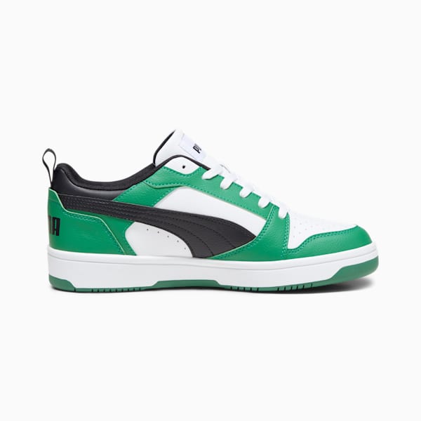 Rebound V6 Low Sneakers, PUMA White-PUMA Black-Archive Green, extralarge