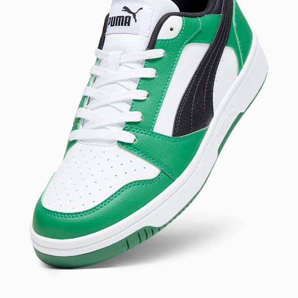 Rebound V6 Low Sneakers, PUMA White-PUMA Black-Archive Green, extralarge