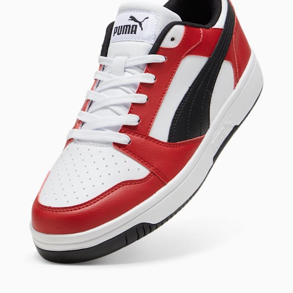 Rebound V6 Low Sneakers, PUMA White-PUMA Black-Club Red, extralarge