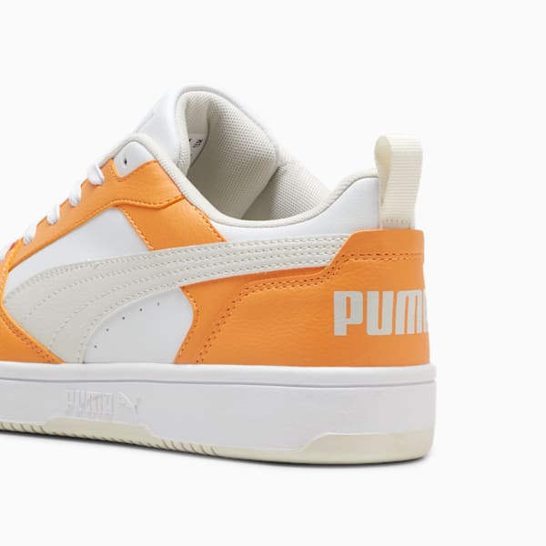 Rebound V6 Low Sneakers, Clementine-PUMA White-Vapor Gray, extralarge