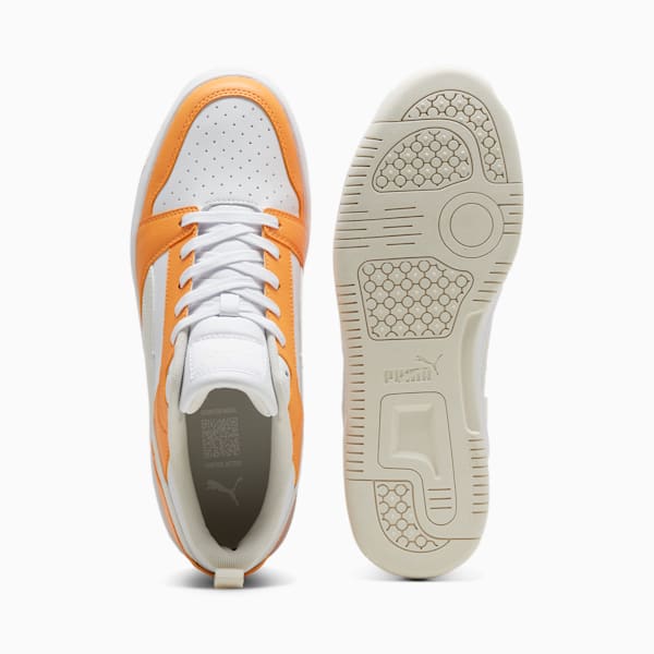 Rebound V6 Low Sneakers, Clementine-PUMA White-Vapor Gray, extralarge