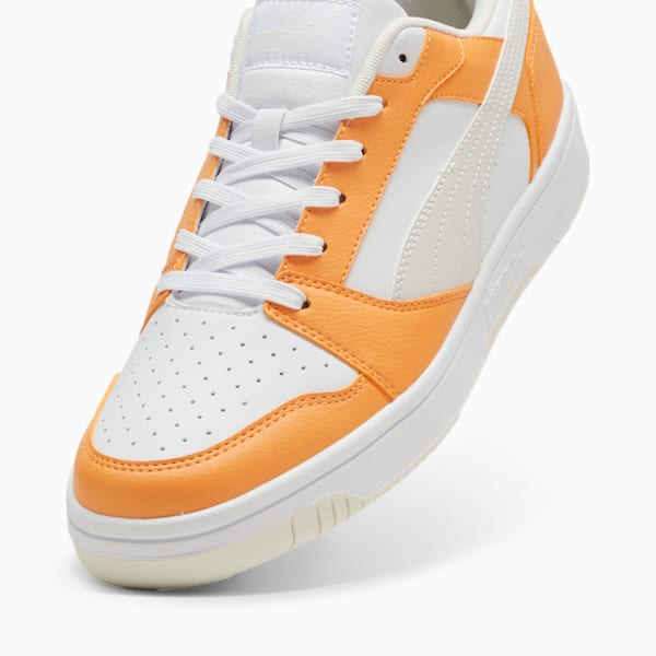 Rebound V6 Low Sneakers, Clementine-PUMA White-Vapor Gray, extralarge