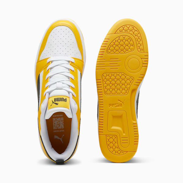 Rebound V6 Low Sneakers, Yellow Sizzle-PUMA Black-PUMA White, extralarge