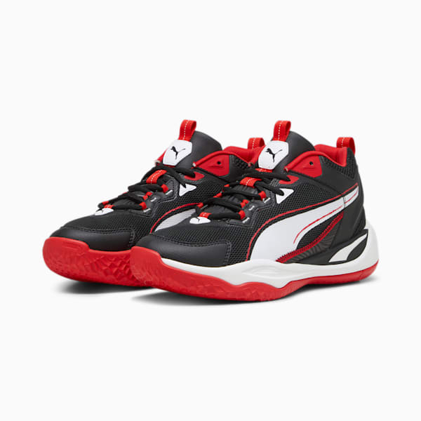 Sneakers Playmaker Homme, PUMA Black-PUMA White-For All Time Red, extralarge