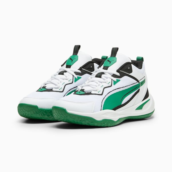 Zapatos deportivos Playmaker 2023, PUMA White-Archive Green-PUMA Black, extralarge