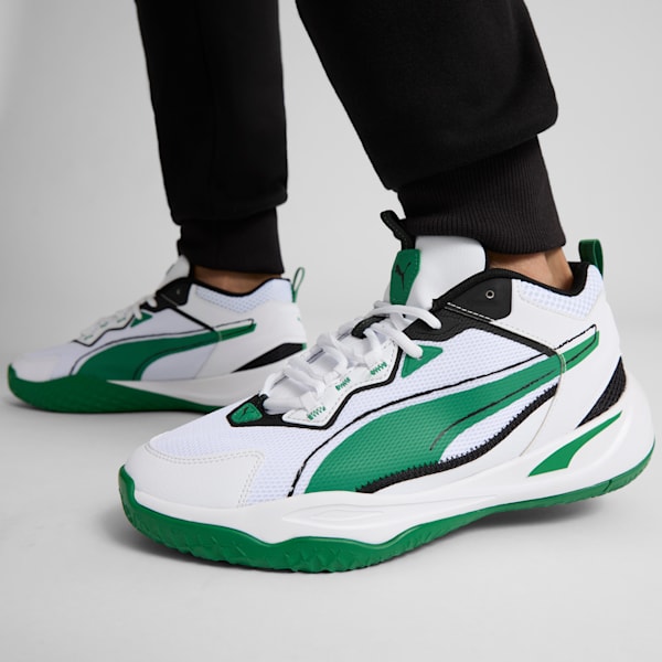 Zapatos deportivos Playmaker 2023, PUMA White-Archive Green-PUMA Black, extralarge