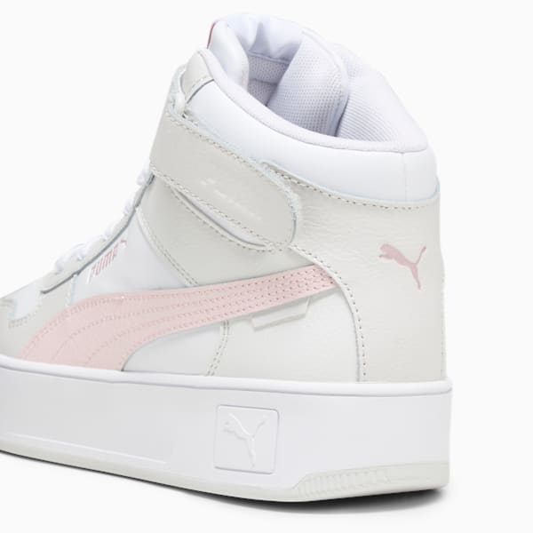 Carina Street Mid Women's Sneakers, PUMA White-Frosty Pink-Feather Gray, extralarge