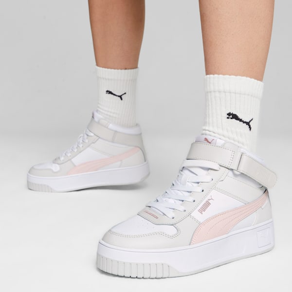 Tenis Mujer Carina Street Lux, PUMA White-Frosty Pink-Feather Gray, extralarge