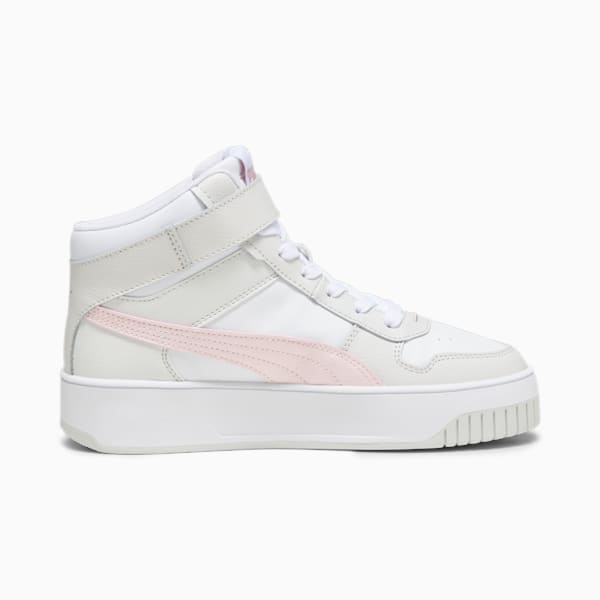 Carina Street Mid Women's Sneakers, PUMA White-Frosty Pink-Feather Gray, extralarge